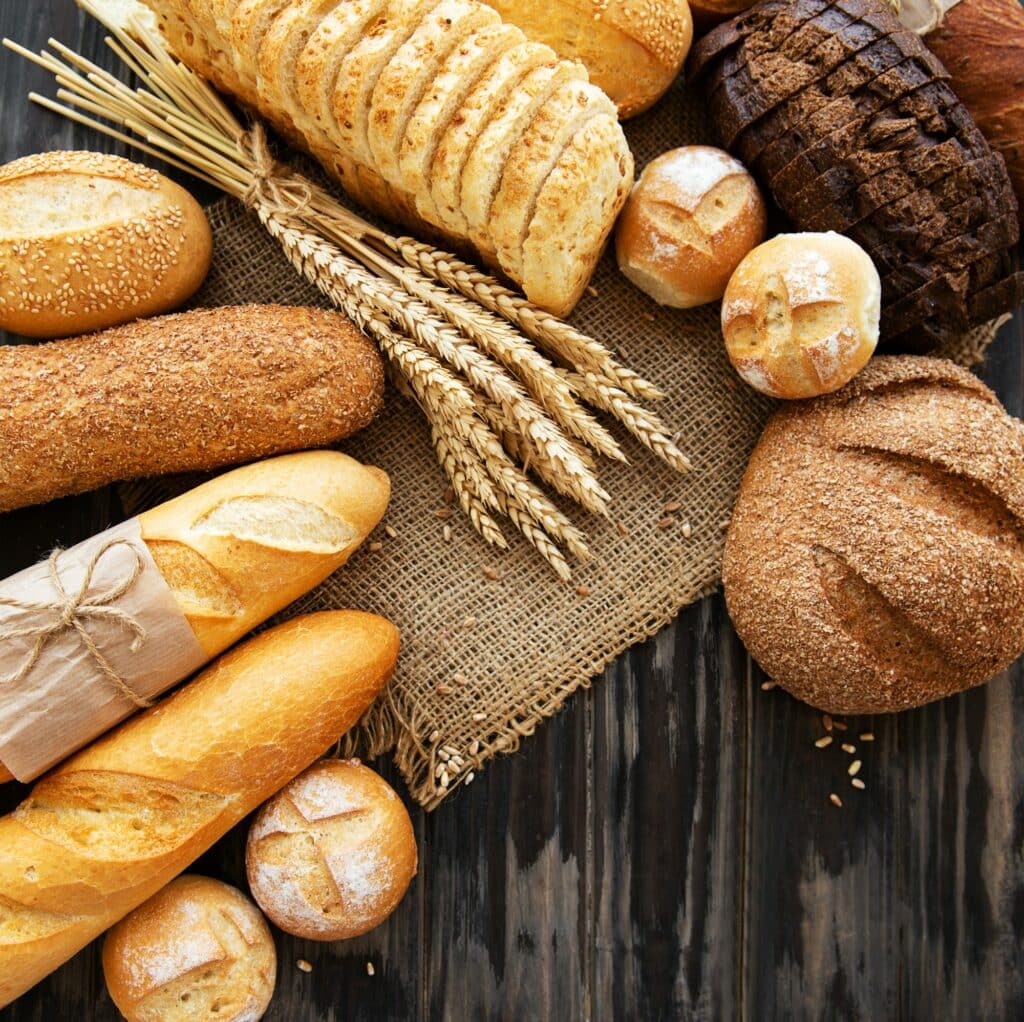 Assortment of baked bread