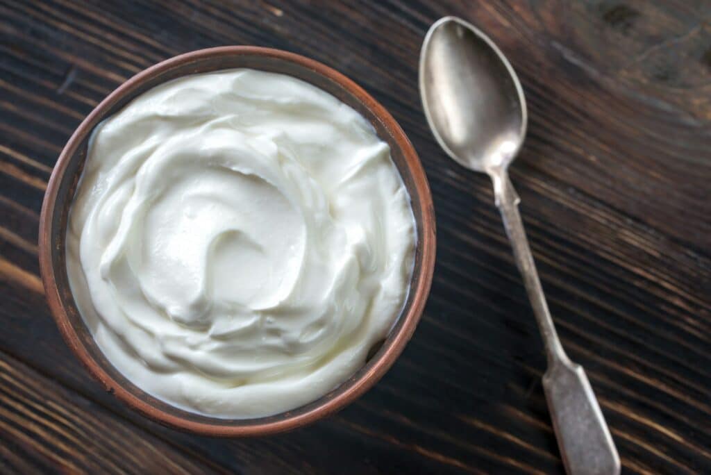 Bowl of Greek yogurt